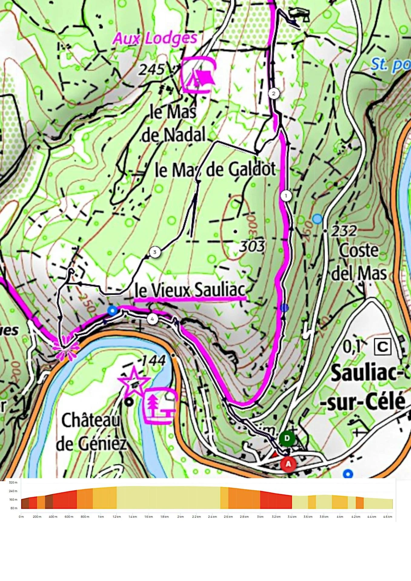 Carte souillac sur cele