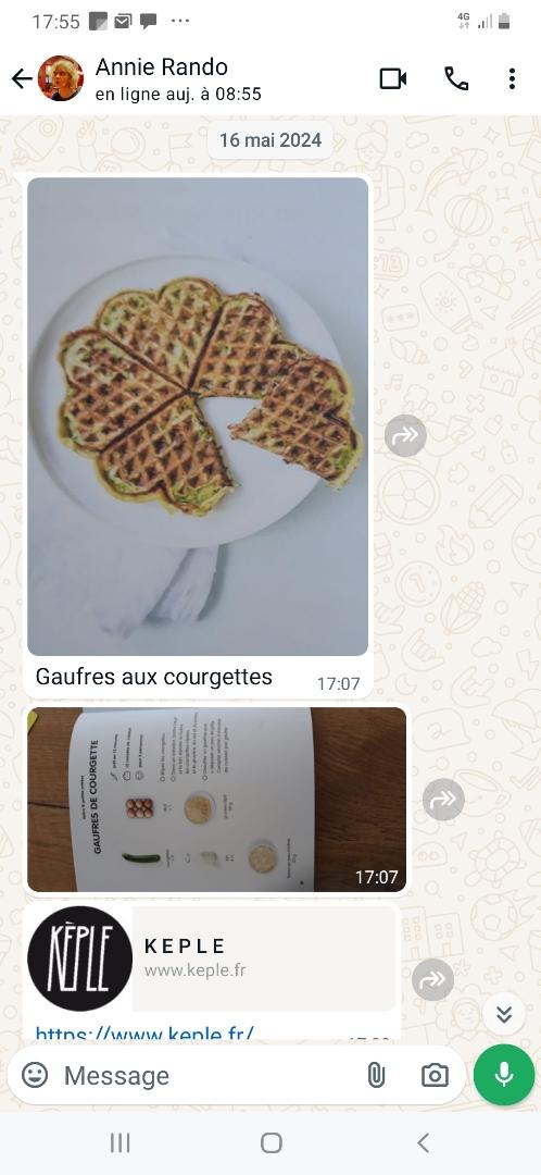 Gaufres de courgettes 1