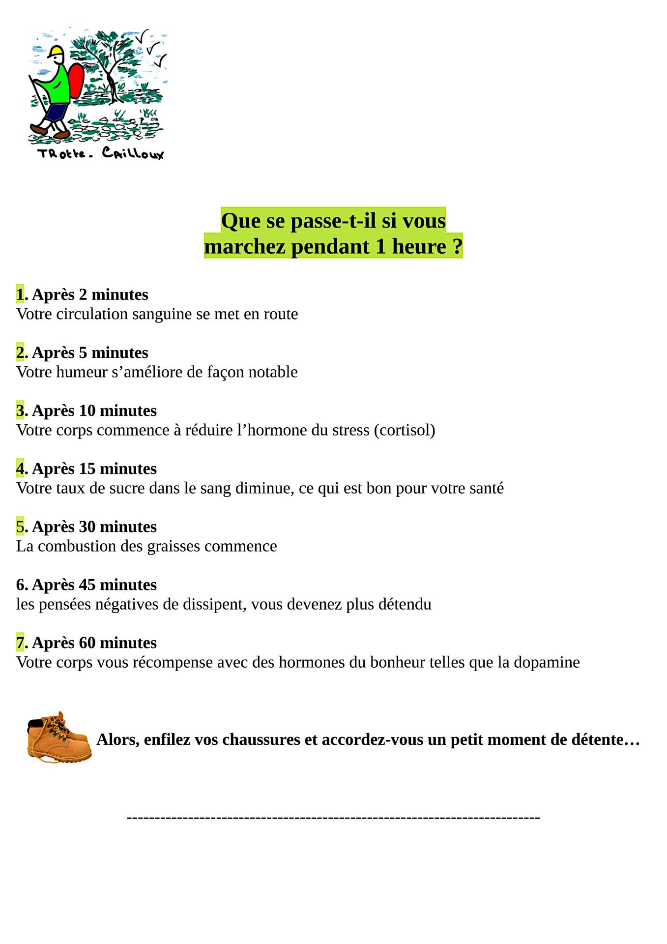 La marche a pieds