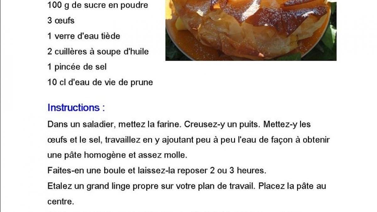 Recette pastis quercynois